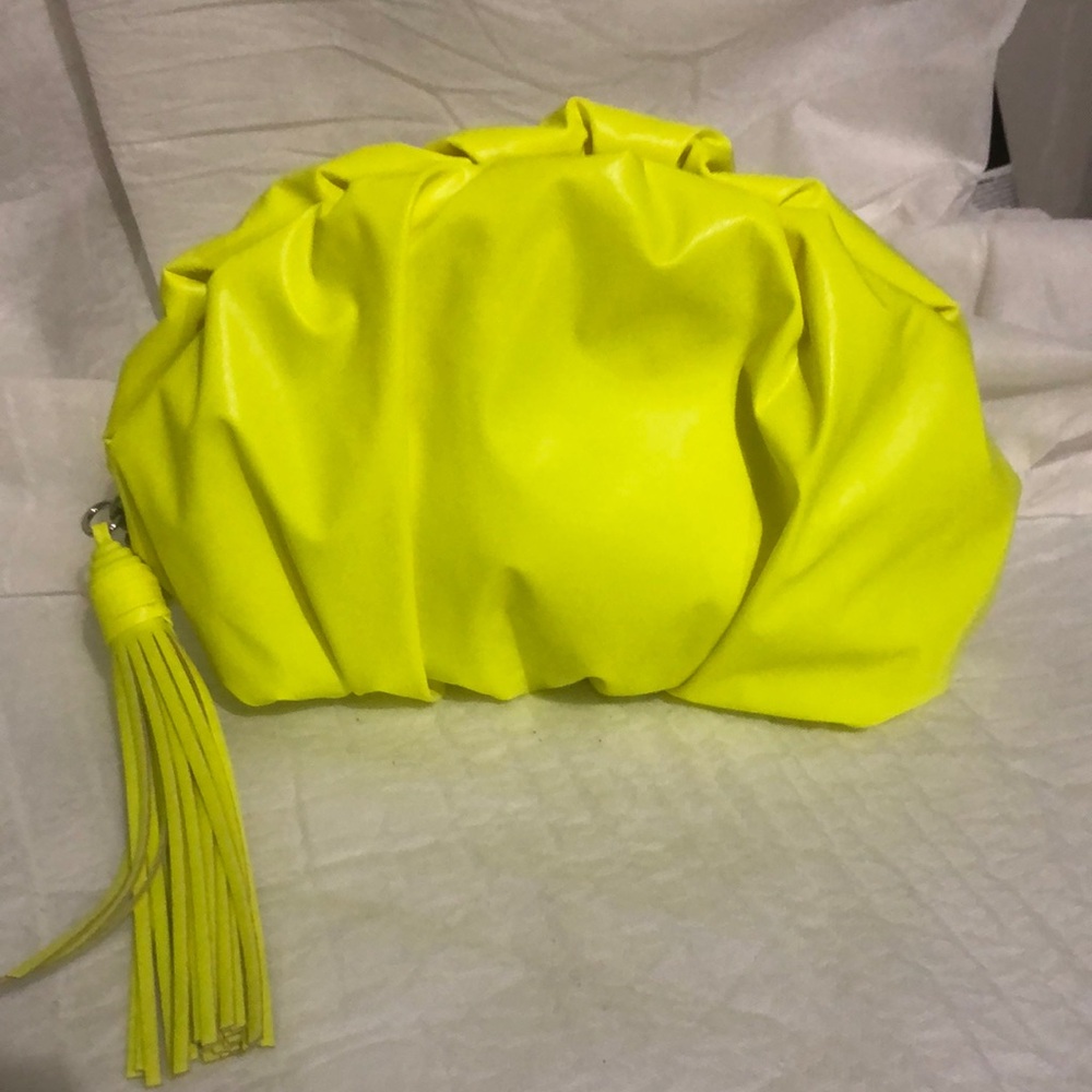 Rebecca Minkoff Neon Yellow Tassel Clutch